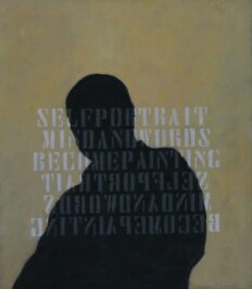 2022 Autoritratto, quando parola e pensiero si fanno pittura Acrilici su tela 70 x 80