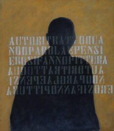 2022 Autoritratto, quando parola e pensiero si fanno pittura Acrilici su tela 70 x 80