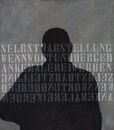 Autoritratto, quando parola e pensiero si fanno pittura Acrilici su tela 70 x 80