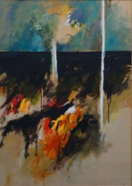 1993 "Paesaggio informale" Olio su tela di lino 104x 145