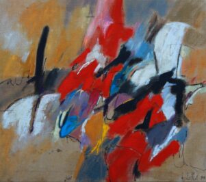 1989 Informale 1 Olio e acrilico su tela sacco, corda 108 x 122