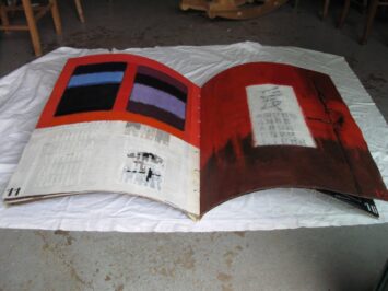 "Tutto quello che sò di me" libro oggetto - Cartoncino riegato con anelli in acciaio - Tela, anelli, filo, collage, radiografie, tela, acrilici- dim. cm. 66 x 80 foto su