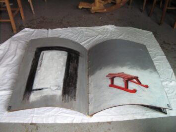 2014 "Tutto quello che so di me"- Libro Oggetto - Cartoncino rilegato con anelli in acciaio - tela, anelli, filo, collage, radiografie, foto su tela, acrilici - dim. cm. 66 x 80